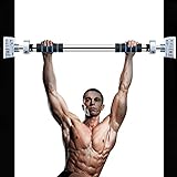 Pull Up Bar, Door Exercise Bar Without Screw Installation, Doorway Pull up Bar with Locking Mechanism, Workout Bar with Adjustable Width