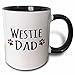 3dRose Westie Dog Dad Mug, 11 oz, Black