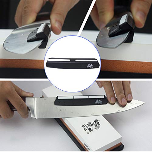 Knife Sharpener,Knife Sharpener Best Angle Guide Sharpening Stone Grinder Tool Durable Kitchen Tools Ceramic Protective Strip Easy Operation