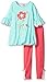 Good Lad Girls' Flower Applique Legging Set
