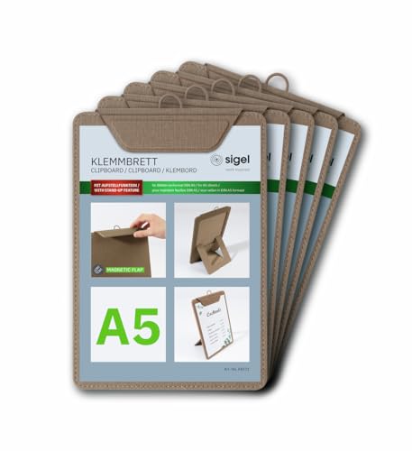 SIGEL Clip menu holder 16.50 x 23.50 cm - pack of 5