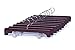 JS HANGER Pants Hangers 10 Pack High Grade Wooden Skirt Hangers with Clips Space Saving Jean Hangers, Extra Smooth Walnut Finish