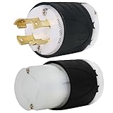 L14-30 Generator Plug and Connector Set, L14-30P + L14-30R, 30A, 125/250V, 4-Prong for 7500W Generators - Iron Box # IBX-L1430PR