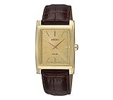 Seiko Men's Brown Leather Strap Solar Dress Watch
