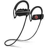 Bluetooth Headphones, Wireless In Ear Sports Earbuds Sweatproof Earphones Noise Cancelling Headsets with Mic, 12 Hours Play Time