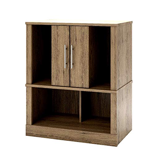 Skrootz 20 Gallon Wood Aquarium Stand Rustic Oak Color Made of Laminated Particleboard and MDF