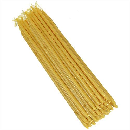 NKlaus 1007g (Approx. 200 pcs.) Candles 100% Beeswax L: 19 cm Handmade Greece 36266