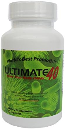 Ultimate 40- Worlds Best PROBIOTIC, 40 Billion CFUs (1 Bottle) …