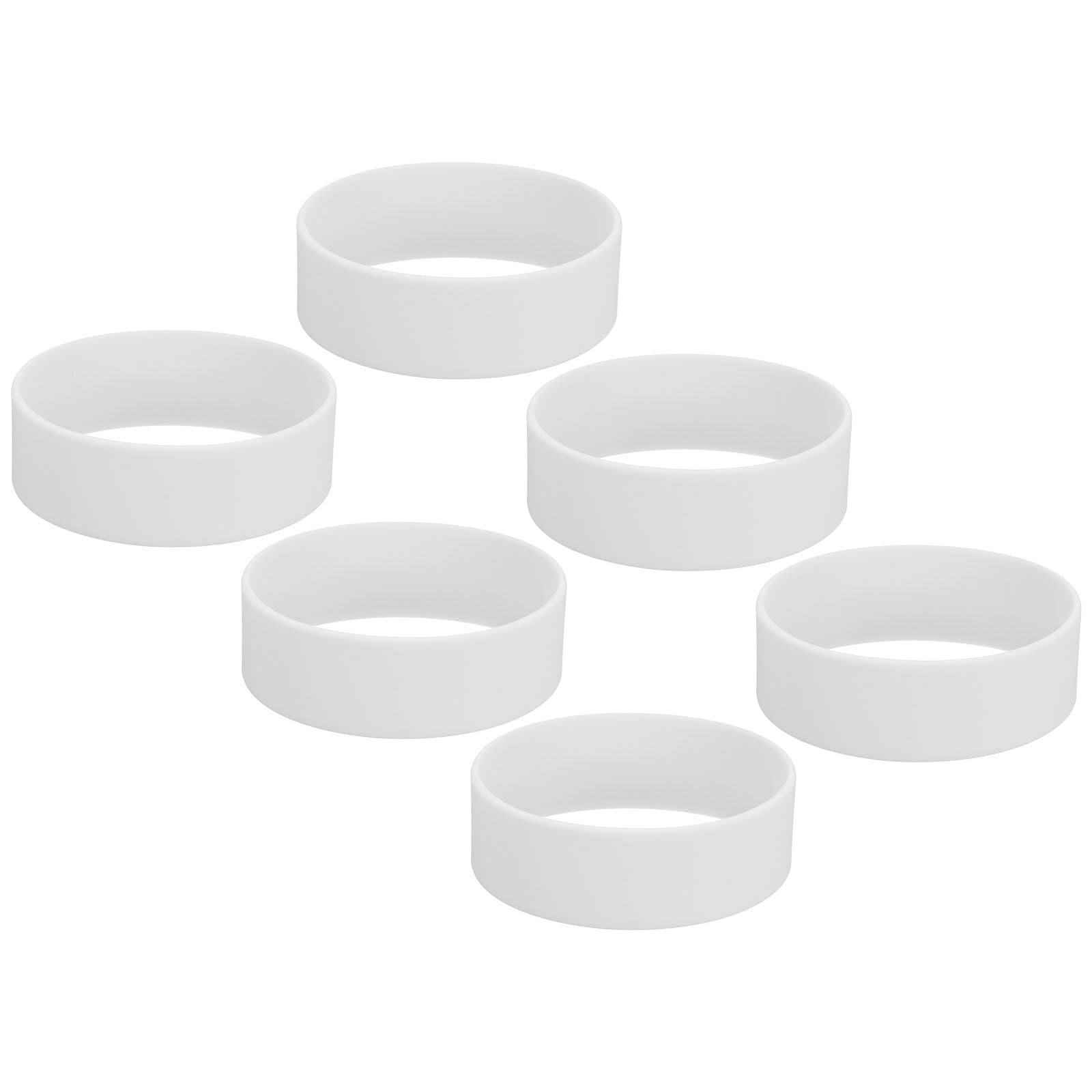 PATIKIL Elastic Sublimation Tumblers Holder Ring Bands, 6 Pcs Silicone Heat Resistant Sublimation Paper Wrap Ring for 20Oz Tumbler for DIY Craft White
