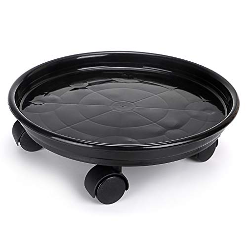 Skelang Pack of 2 Plant Pallet Caddy Plant Stand Plant Pot with Wheels