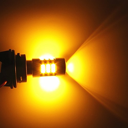 Alla Lighting 54-SMD 1156 7506 BA15S Newest Version High Power 4014 Chipsets Amber Yellow Xtremely Super Bright Backup Reverse LED Lights Bulbs Replacement