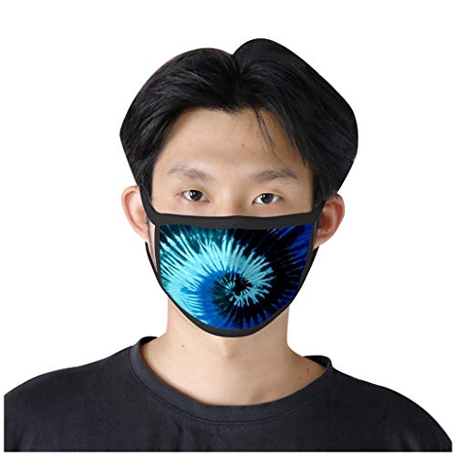 ummboom Men Women Tie Dye Bandana,Washable Fabric Reusable Dust Cotton Face Scarf for Protective Sunset Beach (10pc A)