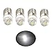 ANFTOP 4X E10 Base Socket LED Bulb DC 3V White 6000K 0.5W Replace Torch Headlight Headlamp Mini Head Lamp Flashlight Bulbs Light Negative Earth Pack Of 4