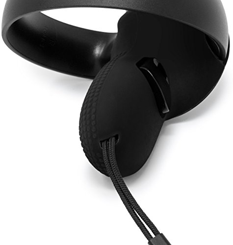 Controller Skin for Oculus Touch v1 by Asterion Products - (NOT for New Quest/Rift-S) Premium Gel Shell Silicone Protection Covers Featuring Low-Profile Friction Studs (Set of 2) Black