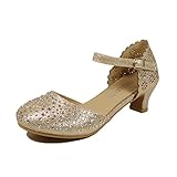 Nova Toddler Little Girls Low Medium Heel Dress Sandal Shoes (size 9 - 4)