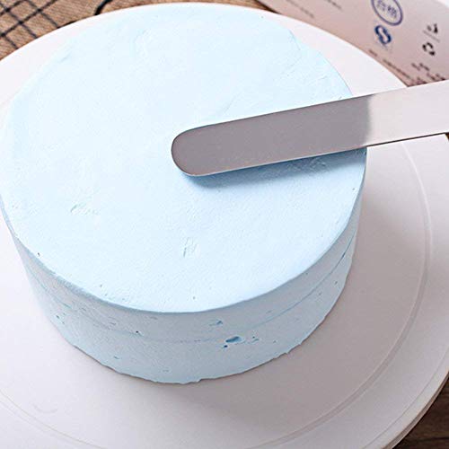 GreeSuit Cake Decorating Baking Knife - Angled Icing Spatula Metal Stainless Steel Palette for Kitchen Cake Baking Decorating, Polypropylene Handle Icing Tools - Set of 3