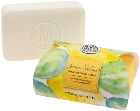 Mangiacotti Shea Butter Guest Soap Scented Bar Soaps, 6 Ounces, Lemon Verbena