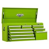 Viper Tool Storage LB4109C 41-Inch 9-Drawer 18G Steel Tool Chest, Lime Green