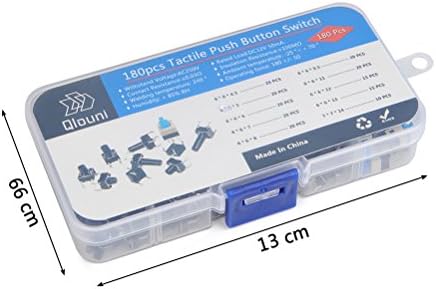 180Pcs 10 Values Tactile Push Button Switch Micro Momentary Tact