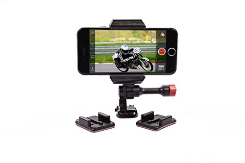 iPhone 4, 5, 6 Helmet Mount Cam holder for HD phone videos, compatible with all cases and phones, use with Samsung Galaxy 3, 4, 5, HTC Nokia Otterbox cases - Thumbnail 4
