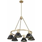 Orwell 6-Light Chandelier in Brushed Champagne Bronze with Matte Black