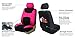 FH Group FB030115 Combo Light & Breezy Cloth Full Set Car Seat Covers (Airbag & Split Ready), Pink/Black- Fit Most Car, Truck, SUV, or Van