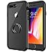 JETech Case for iPhone 7 Plus and iPhone 8 Plus, Ring Holder Kickstand, Shock-Absorption Bumper Cover, Black