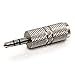 C2G / Cables to Go 40634 3.5mm Stereo Male to 3.5mm Mono Female Adapter (Metallic Silver)