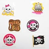 Pink Pirate Glitter Tattoos