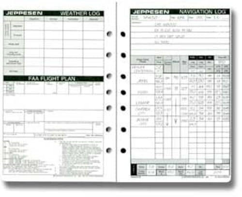 Jeppesen Airway Manual Navigation Log / Flight Plan Form AM436236 in ...