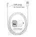 AJ Pro (TM) 10ft Extra long Extension [ Apple Certified Mfi] White 8 Pin USB Sync Cable Power Cord with 1 Amp Wall charger for Apple iPhone 7, 7 Plus 6S, 6, 6 Plus, 5S, 5C, 5 (for iOS 9 and iOS10)