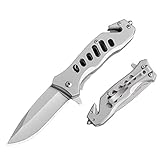 J-Unicorn EDC Cool Sharp Tactical Folding Pocket Knife,SpeedSafe Spring Assisted Opening Knifes With Liner Lock,Pocketclip,Glass Breaker,Seatbelt Cutter