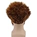 yuehong Short Orange Spiky Wig Anime Cosplay Brown Wig for Men Heat Resistant Synthetic Fibers Soft Durable Breathable Costume Hair