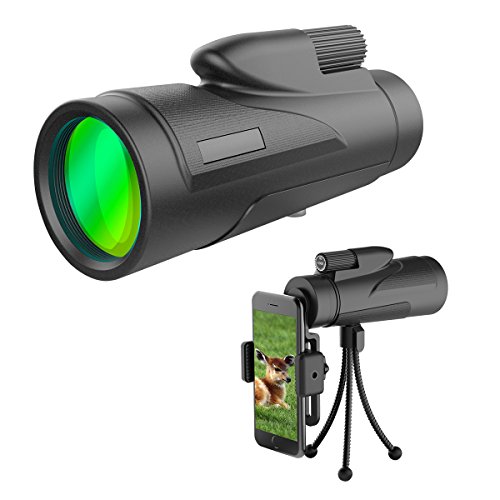 Monocular Telescope 12x50 Adjustable BAK4 Prism FMC Monocular Scope With Phone Clip Tripod for Smart Phone Bird Watching Hunting Camping Hiking Surveillance Outdoor Wildlife Scenery Travel - Thumbnail 7