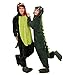 Aoibox Unisex Adult Dinosaur Animal Cosplay Onesie Pajamas Size XL GreenDinosaur
