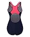 ReliBeauty Womens Color Block One Piece Bathing Suit (6-8, Navy)