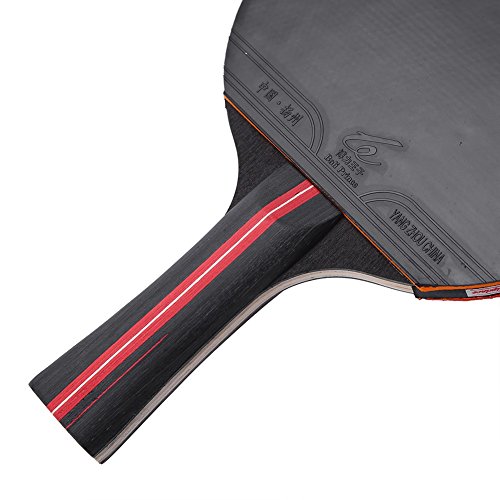 Yuehuam Ping Pong Paddle Set Professional Table Tennis Racket Ping Pong Paddle 2-Player Table Tennis Racket w/ 3 Balls for Shake-Hand Grip Players