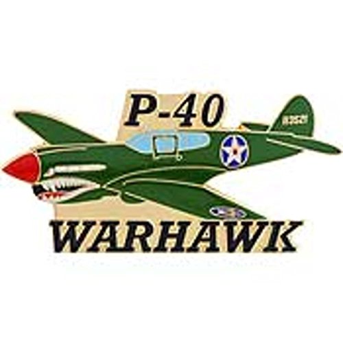 P-40 Warhawk Airplane Pin Pewter 2 1/4
