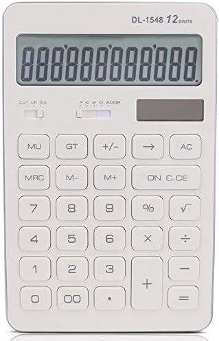 Melodycp Standard Function Desktop Calculator Solar Calculator Business Office Cute Student Calculator (Color : White)