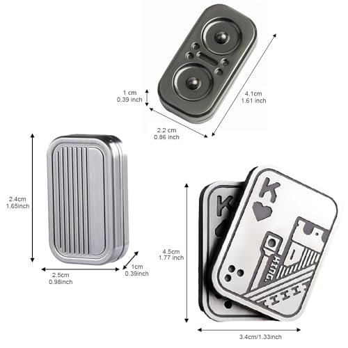 OBEST 3PCS Fidget Slider Toys, Stainless Steel Metal EDC Slider Toy for Stress and Anxiety Relief, Autism and ADHD Sensory Toys, Desk Office Adults Toys, 80738