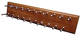 Easy Track RA1200-C Molded Wood Tie Rack, Cherry, 20 Hooks