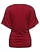 Zeagoo Women's V Neck Short Sleeve Wrap Front Side Shirring Blouse Top