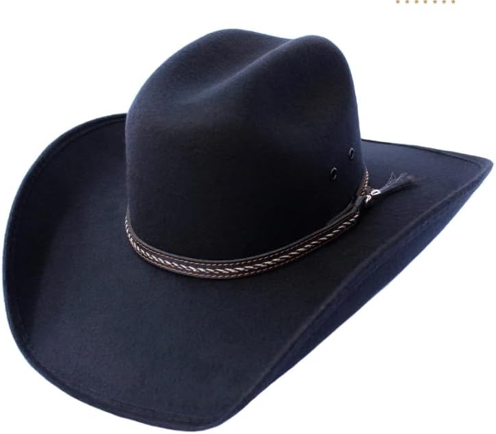 Lack of Color Black Australian Wool Cowboy Hat NEW Duke Cowboy - Wool Felt Cowboy Hat (Black) | Lack of Color [US] main image 3