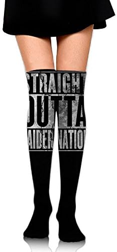 Straight Outta Raider Nation Womens Girls Sexy Over Knee Leg High Boot Socks Girls Leggings