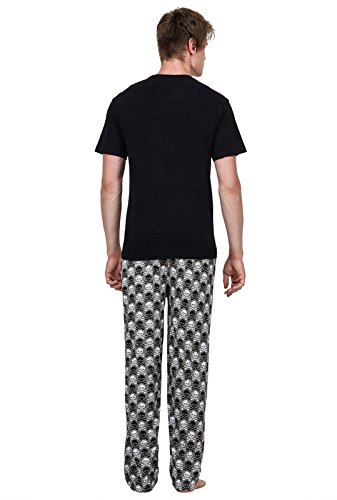 nuteez men's skull tee and pants set large black