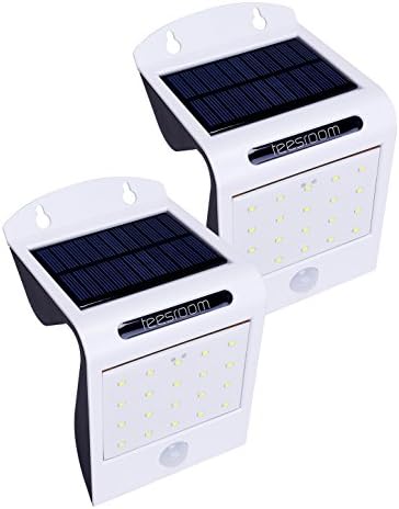 Solar Lights Outdoor Solar Motion Sensor Light Wireless Super Bright 20 LED Waterproof Heatproof Security wall Lamp Auto On/Off dusk to dawn Solar Powered Yard Pathway Driveway Step (Pack of 2)