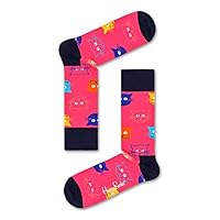 Happy Socks, Colorful Premium Cotton Gift Box 3 Pack Socks for Men and Women, Cat, 10-13