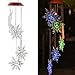 Missbee Color-Changing LED Solar Mobile Wind Chime LED Changing Light Color Waterproof Snowflake Wind Chimes for Home//Night/Garden/Festival Decor (Snowflake)
