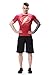 Red Plume Men's Compression T-Shirt,Sports Jogging Fitness Red Flash Man Shirt