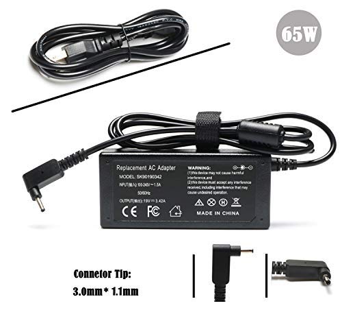19V 3.42A 65W AC Adapter Charger for Acer Chromebook 11 13 14 15 CB3 CB3-111-C4HT CB5 CB5-571 CB5-311 C720C 720p C740 CB3-111-C670 Iconia W700 Tablet AO1-131/431 (NOT FOR C710) Acer Aspire P3 P3-131 R